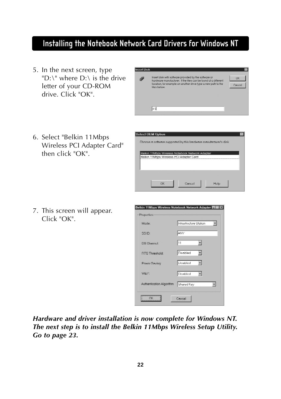 Belkin Wireless Notebook Network Card User Manual | Page 24 / 49