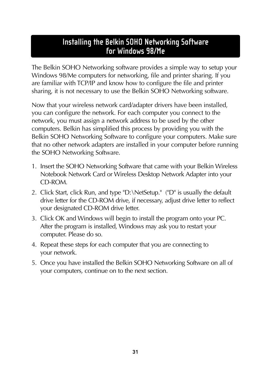 Belkin Wireless Notebook Network Card User Manual | Page 33 / 49