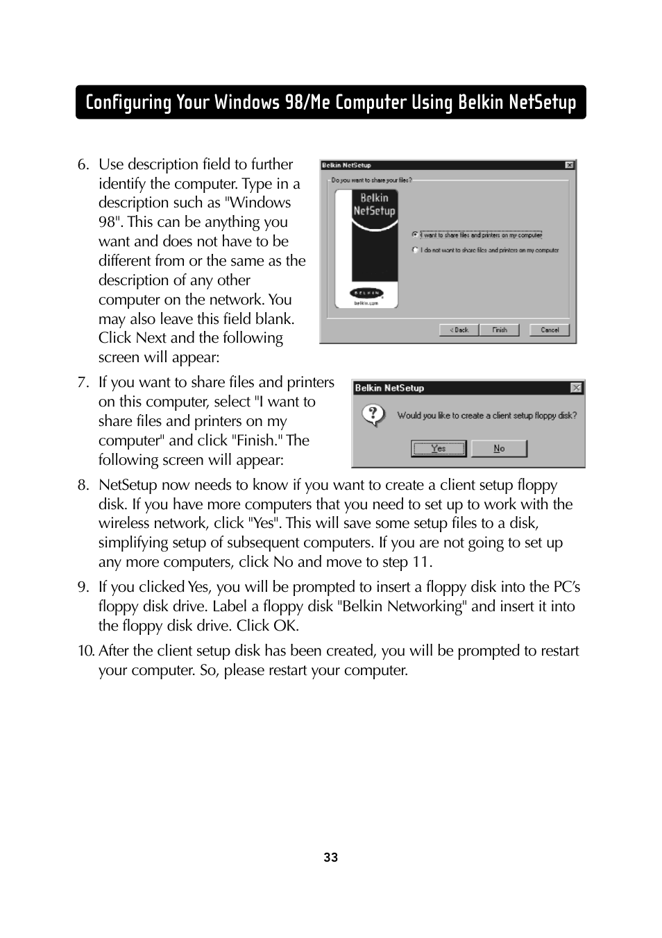 Belkin Wireless Notebook Network Card User Manual | Page 35 / 49
