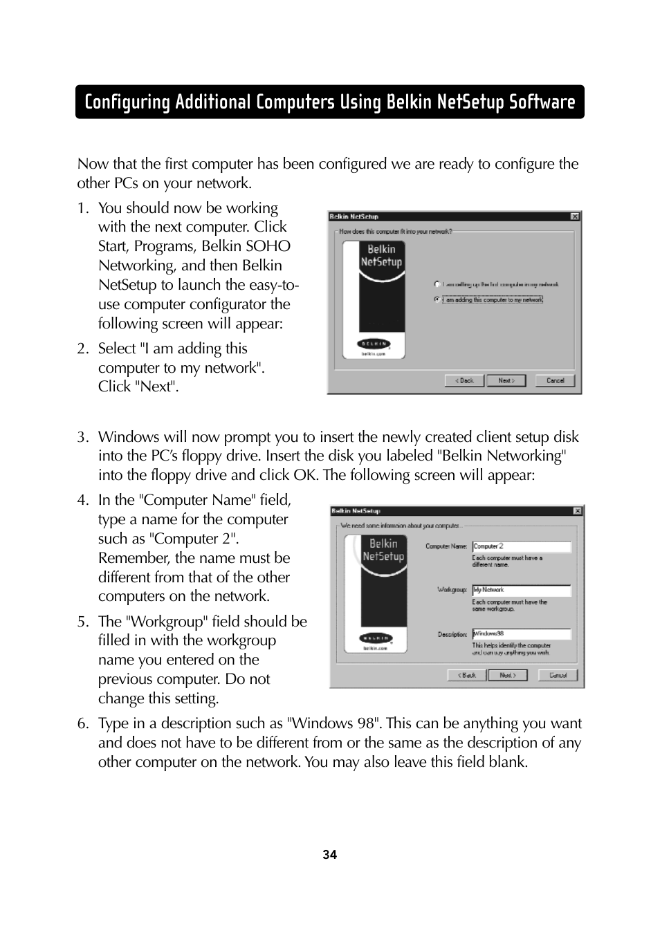 Belkin Wireless Notebook Network Card User Manual | Page 36 / 49