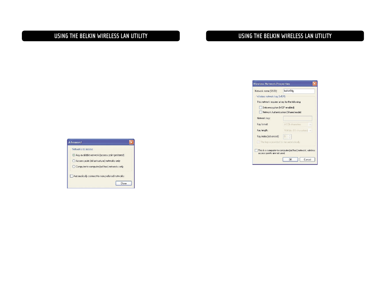 Using the belkin wireless lan utility | Belkin F5D7010 User Manual | Page 11 / 18