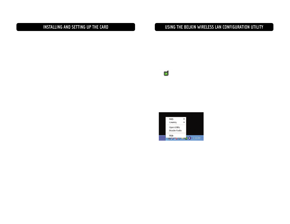Installing and setting up the card | Belkin F5D7010 User Manual | Page 8 / 18