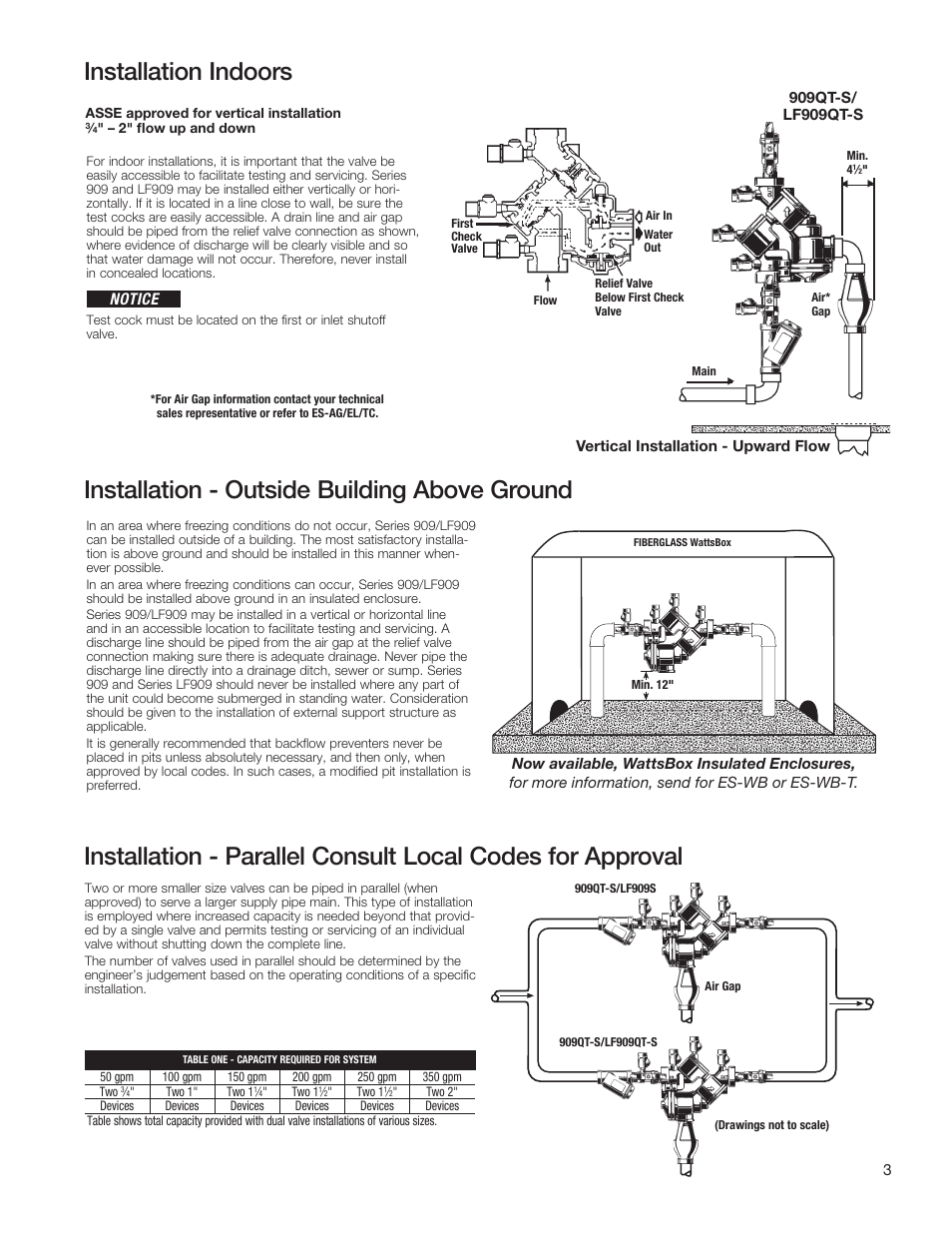 Notice | Watts LF909 User Manual | Page 3 / 8