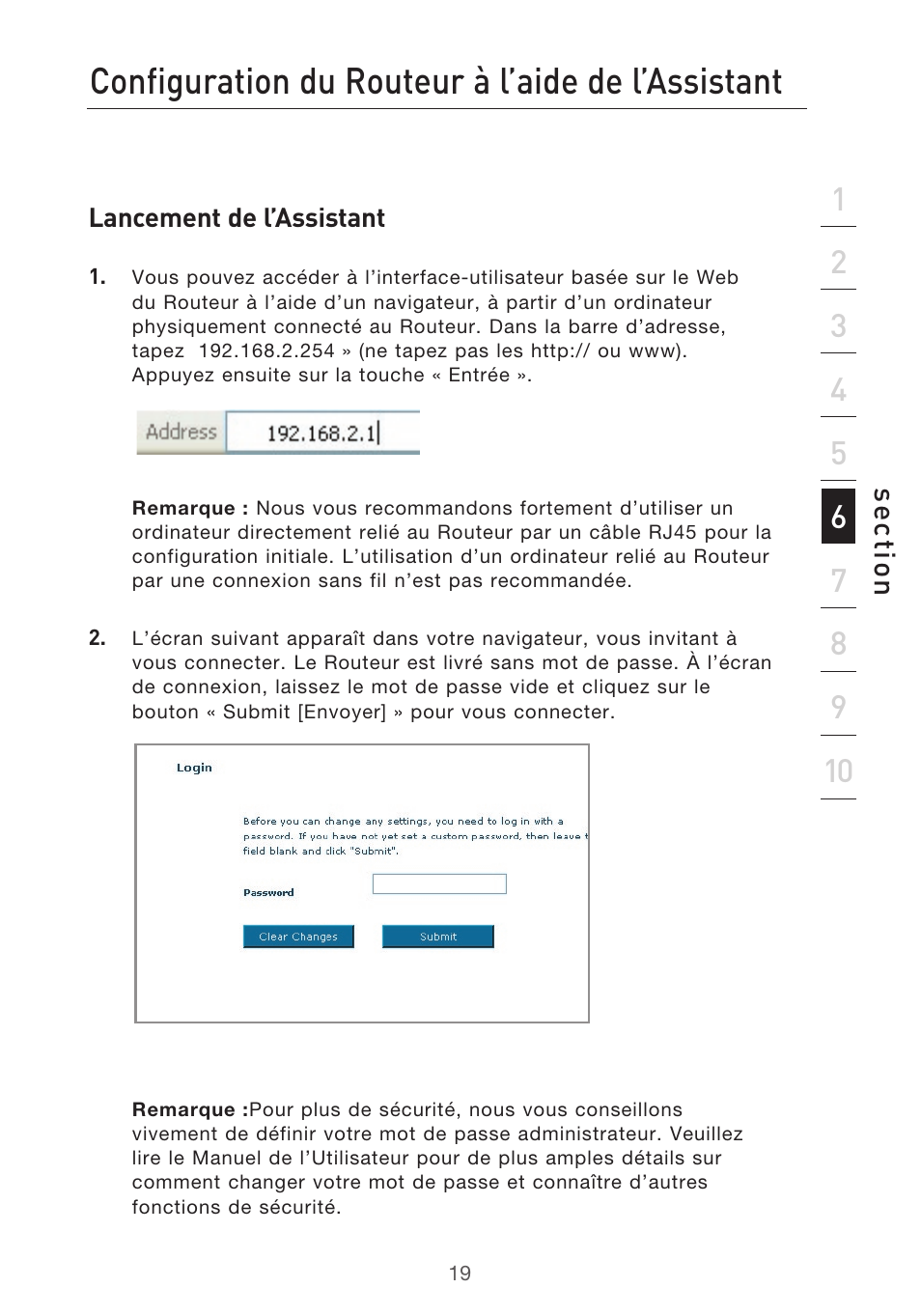 Configuration du routeur à l’aide de l’assistant | Belkin F5D9630UK4A User Manual | Page 113 / 552