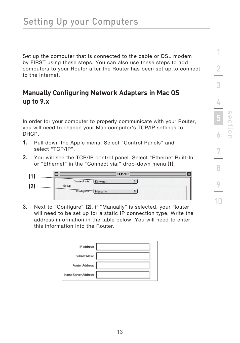 Setting up your computers | Belkin F5D9630UK4A User Manual | Page 15 / 552