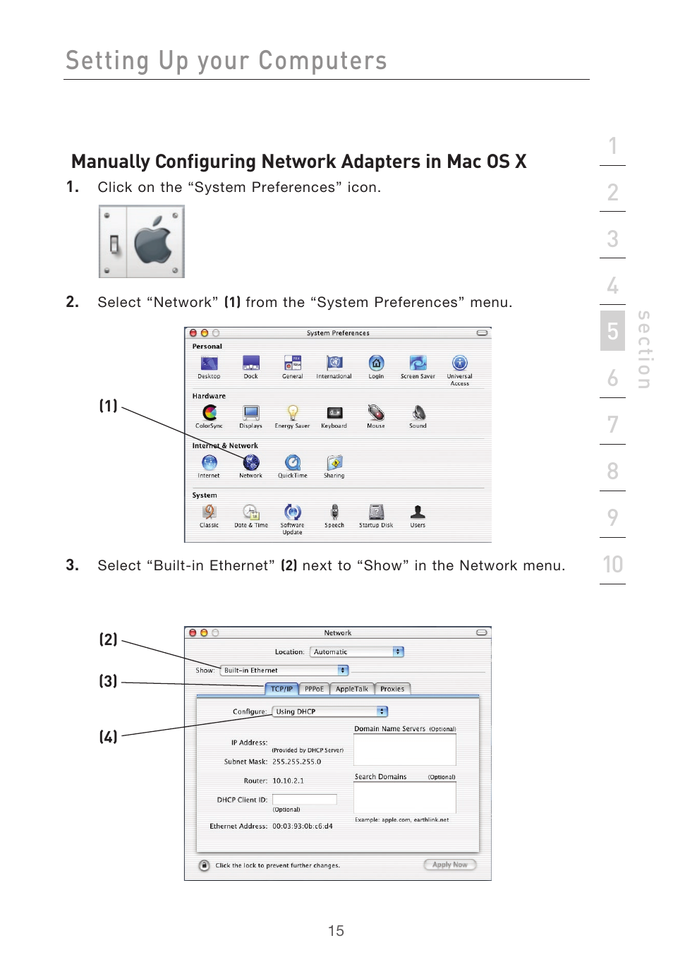 Setting up your computers | Belkin F5D9630UK4A User Manual | Page 17 / 552