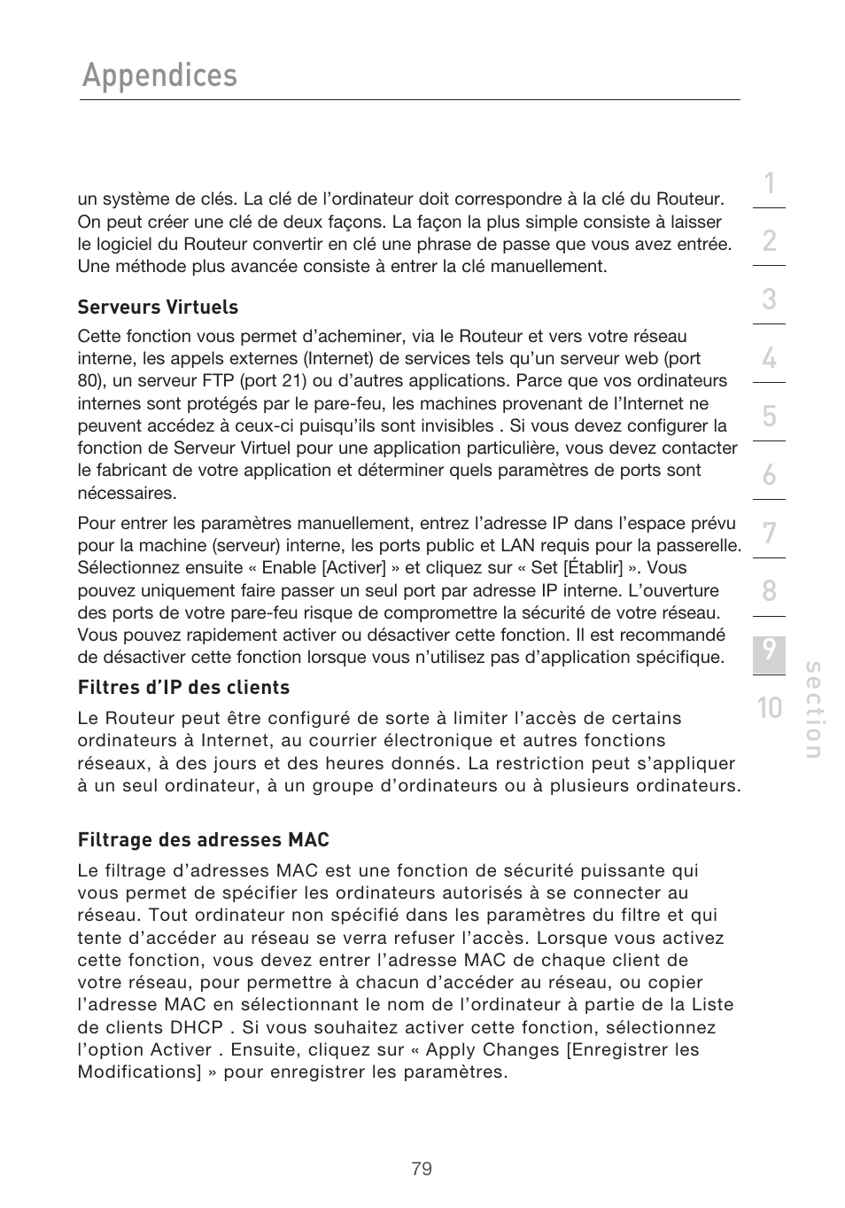 Appendices | Belkin F5D9630UK4A User Manual | Page 173 / 552
