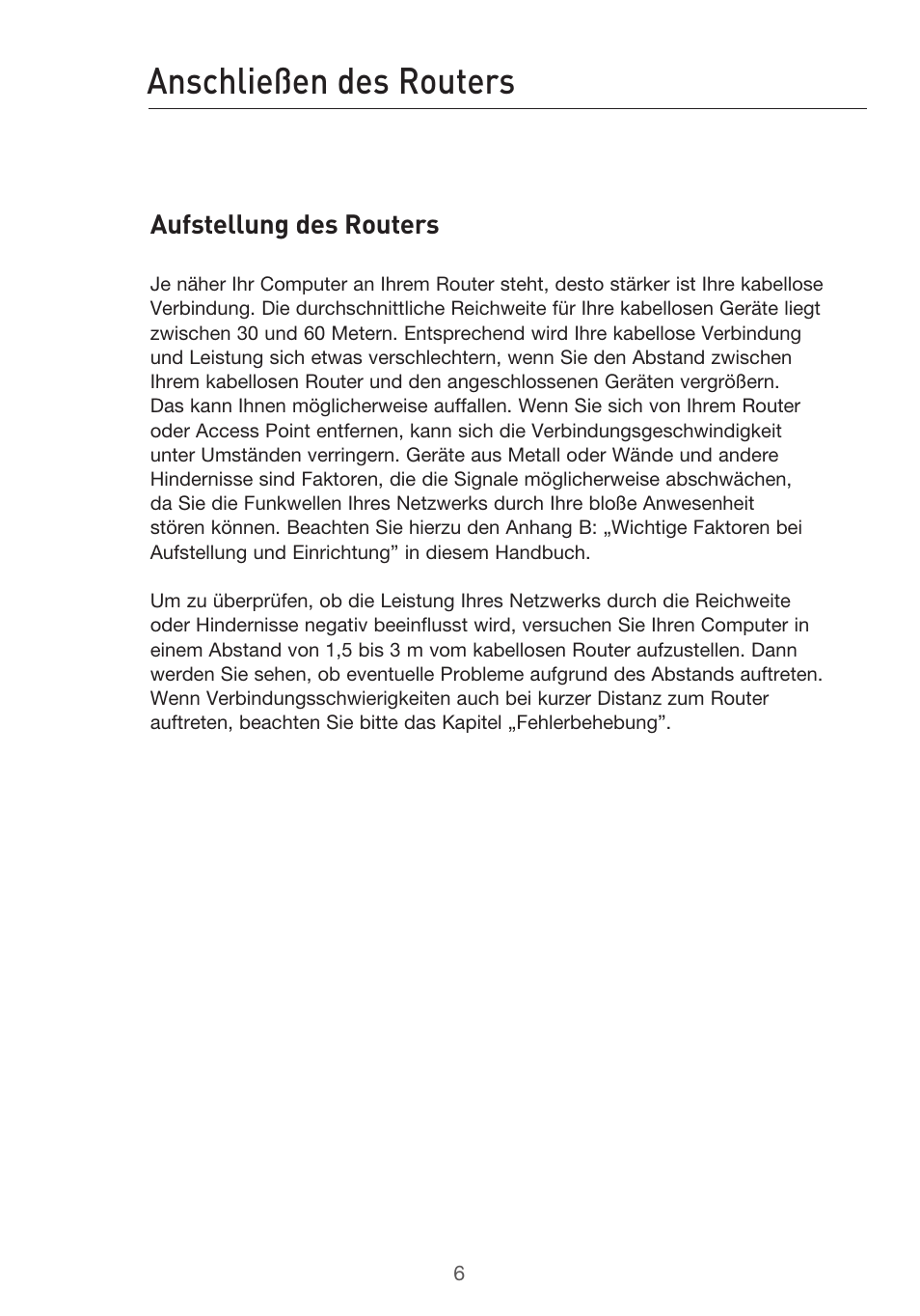 Anschließen des routers | Belkin F5D9630UK4A User Manual | Page 192 / 552