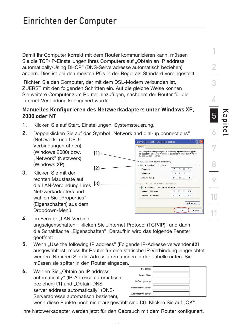 Einrichten der computer, Kap ite l | Belkin F5D9630UK4A User Manual | Page 197 / 552