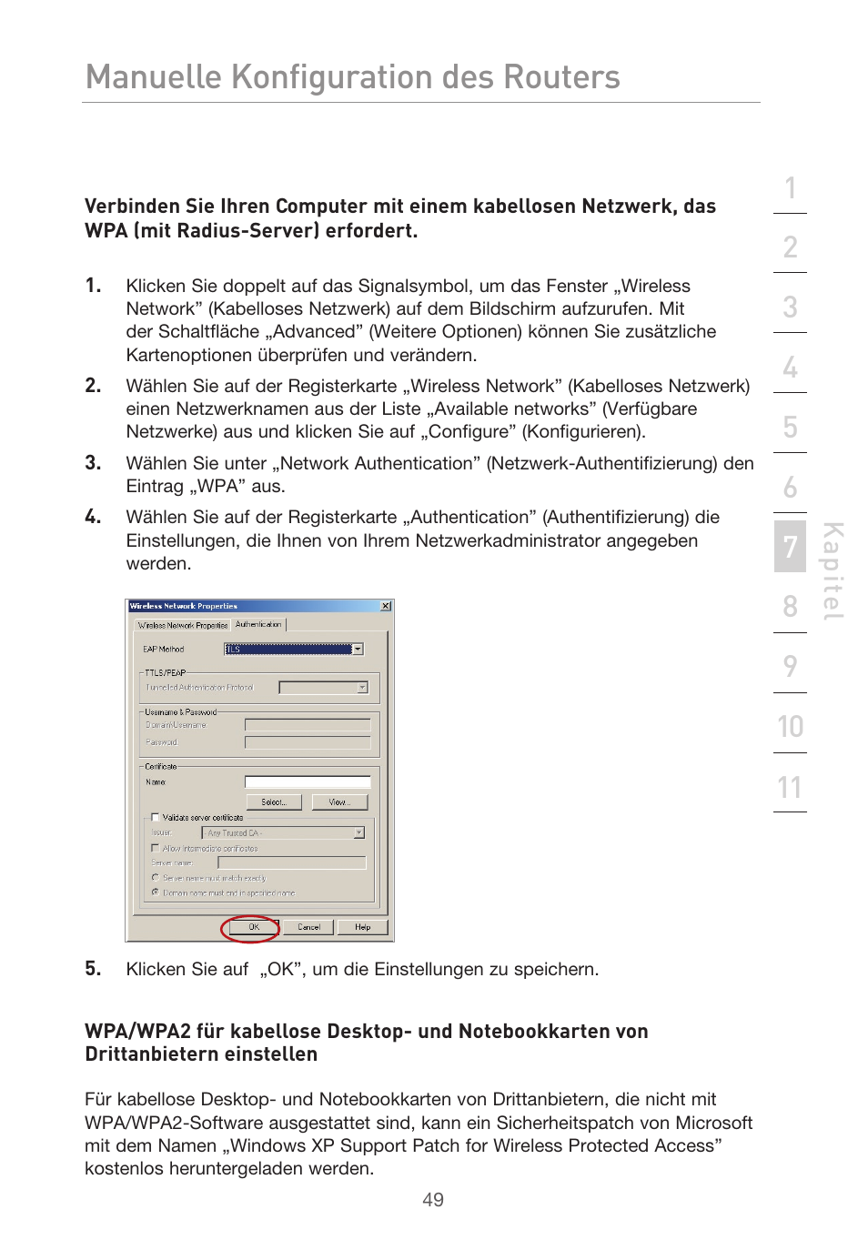 Manuelle konfiguration des routers | Belkin F5D9630UK4A User Manual | Page 235 / 552