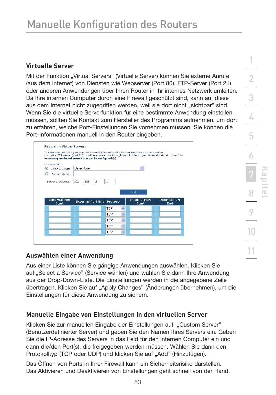 Manuelle konfiguration des routers | Belkin F5D9630UK4A User Manual | Page 239 / 552