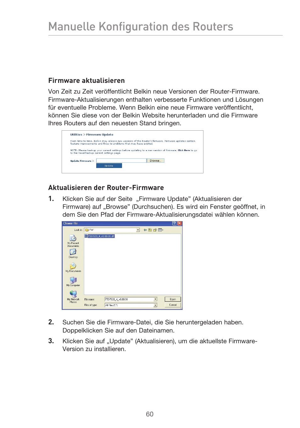 Manuelle konfiguration des routers | Belkin F5D9630UK4A User Manual | Page 246 / 552