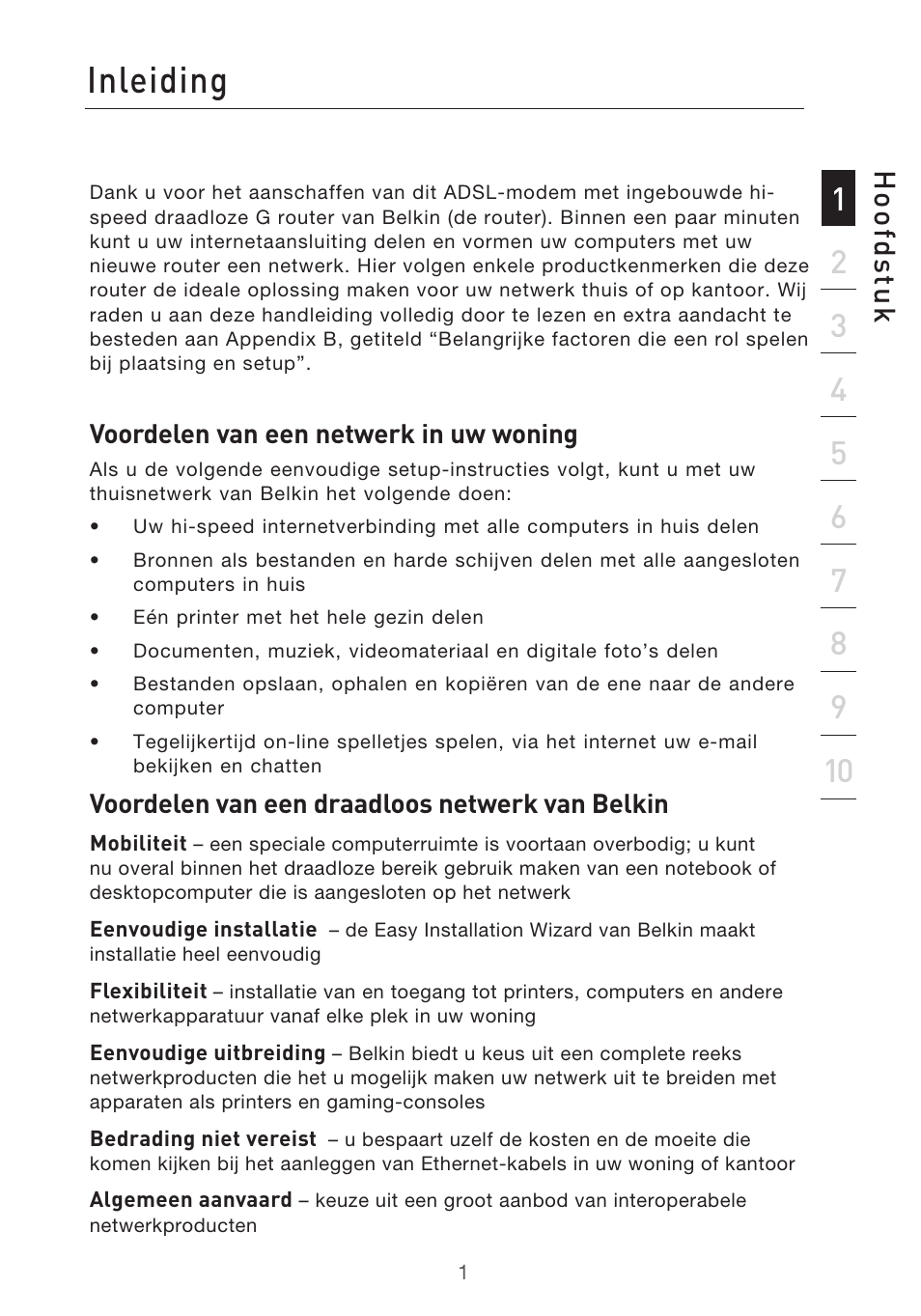 Inleiding, Hoo fd st u k | Belkin F5D9630UK4A User Manual | Page 279 / 552