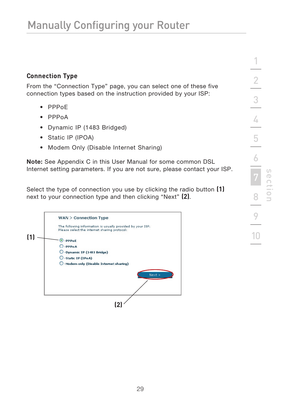 Manually configuring your router | Belkin F5D9630UK4A User Manual | Page 31 / 552