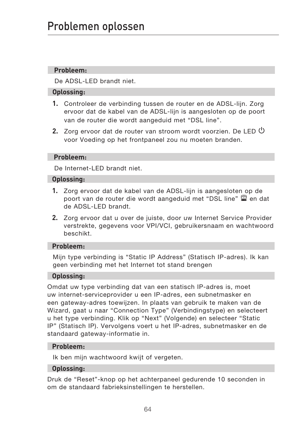 Problemen oplossen | Belkin F5D9630UK4A User Manual | Page 342 / 552