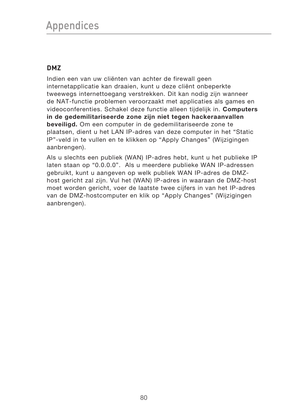 Appendices | Belkin F5D9630UK4A User Manual | Page 358 / 552