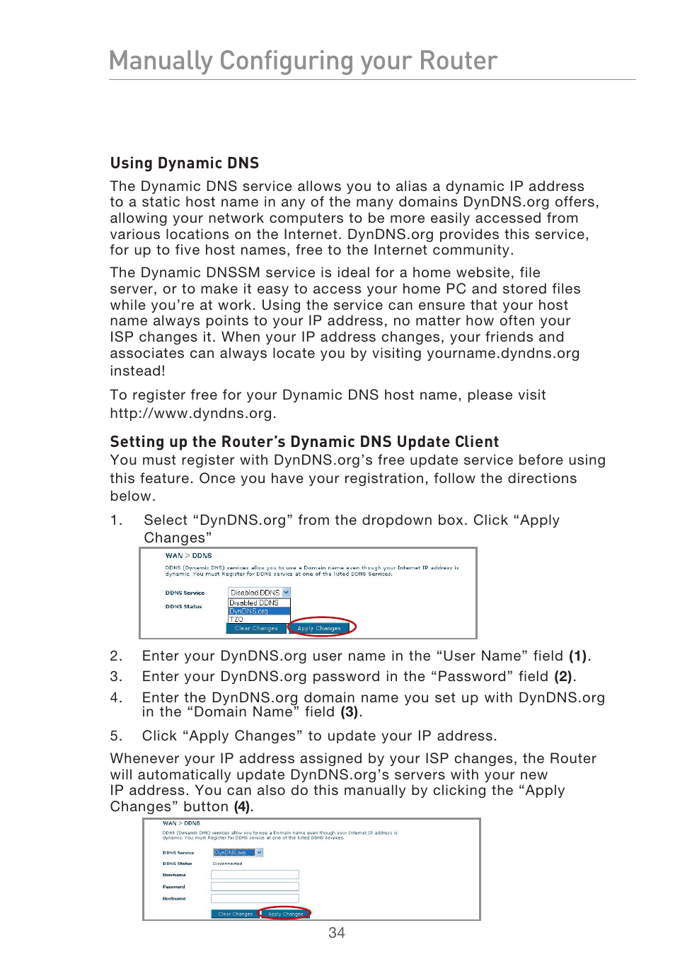 Manually configuring your router | Belkin F5D9630UK4A User Manual | Page 36 / 552