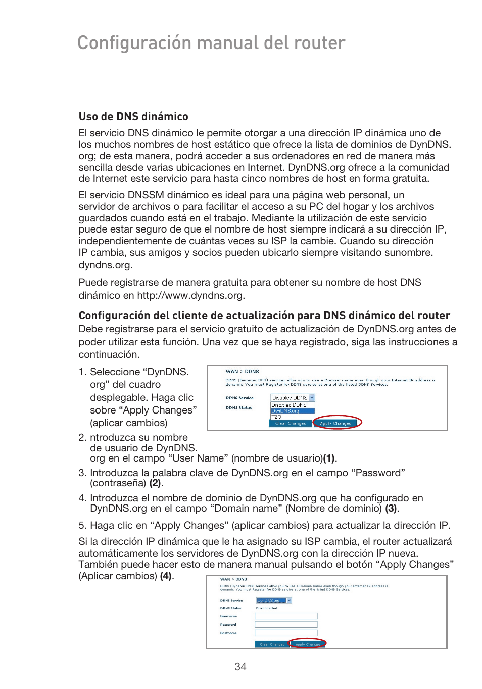 Configuración manual del router | Belkin F5D9630UK4A User Manual | Page 404 / 552