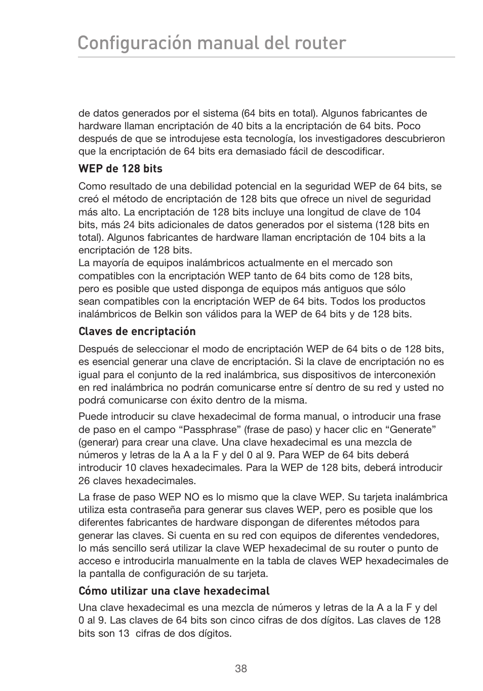 Configuración manual del router | Belkin F5D9630UK4A User Manual | Page 408 / 552