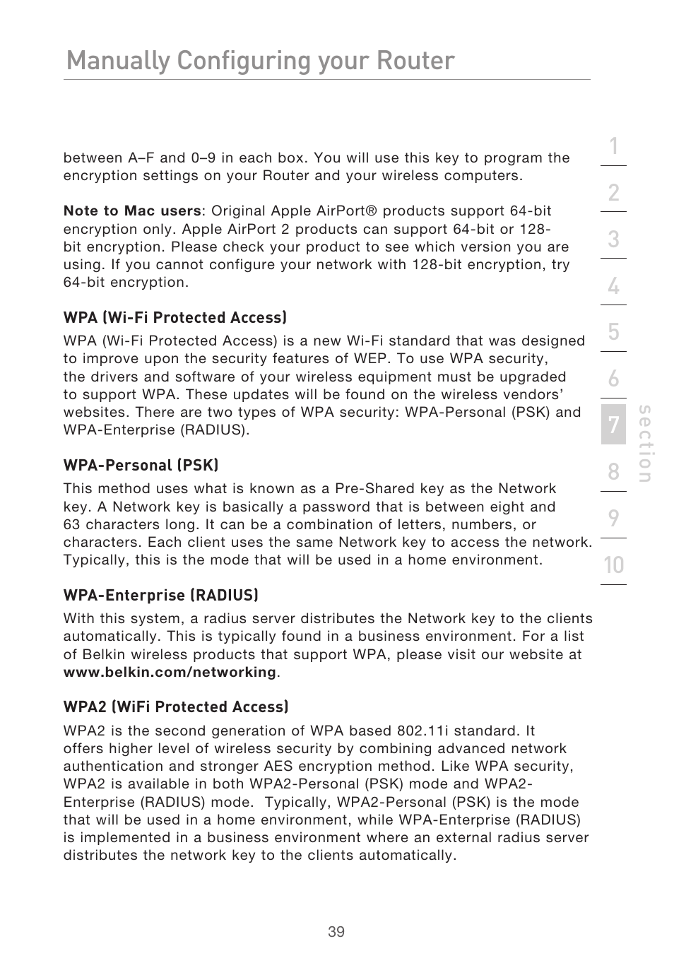 Manually configuring your router | Belkin F5D9630UK4A User Manual | Page 41 / 552