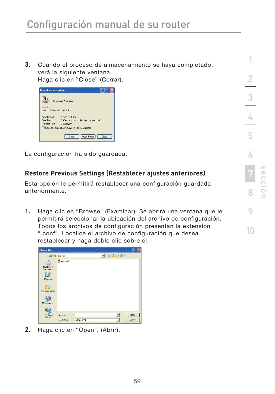 Configuración manual del router | Belkin F5D9630UK4A User Manual | Page 429 / 552