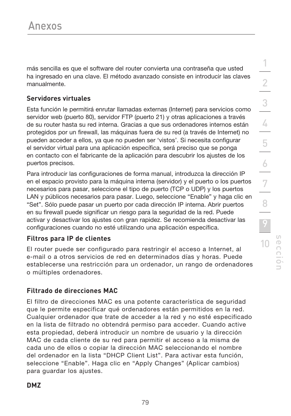 Anexos | Belkin F5D9630UK4A User Manual | Page 449 / 552