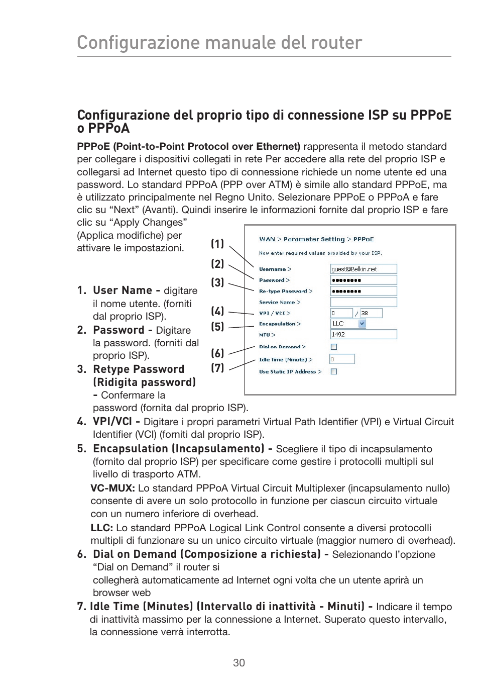 Configurazione manuale del router | Belkin F5D9630UK4A User Manual | Page 492 / 552