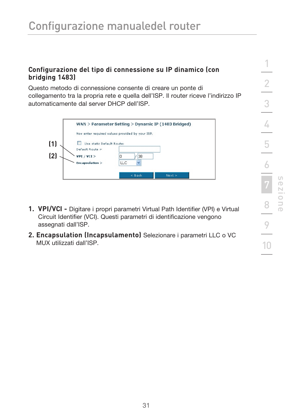 Configurazione manuale del router | Belkin F5D9630UK4A User Manual | Page 493 / 552