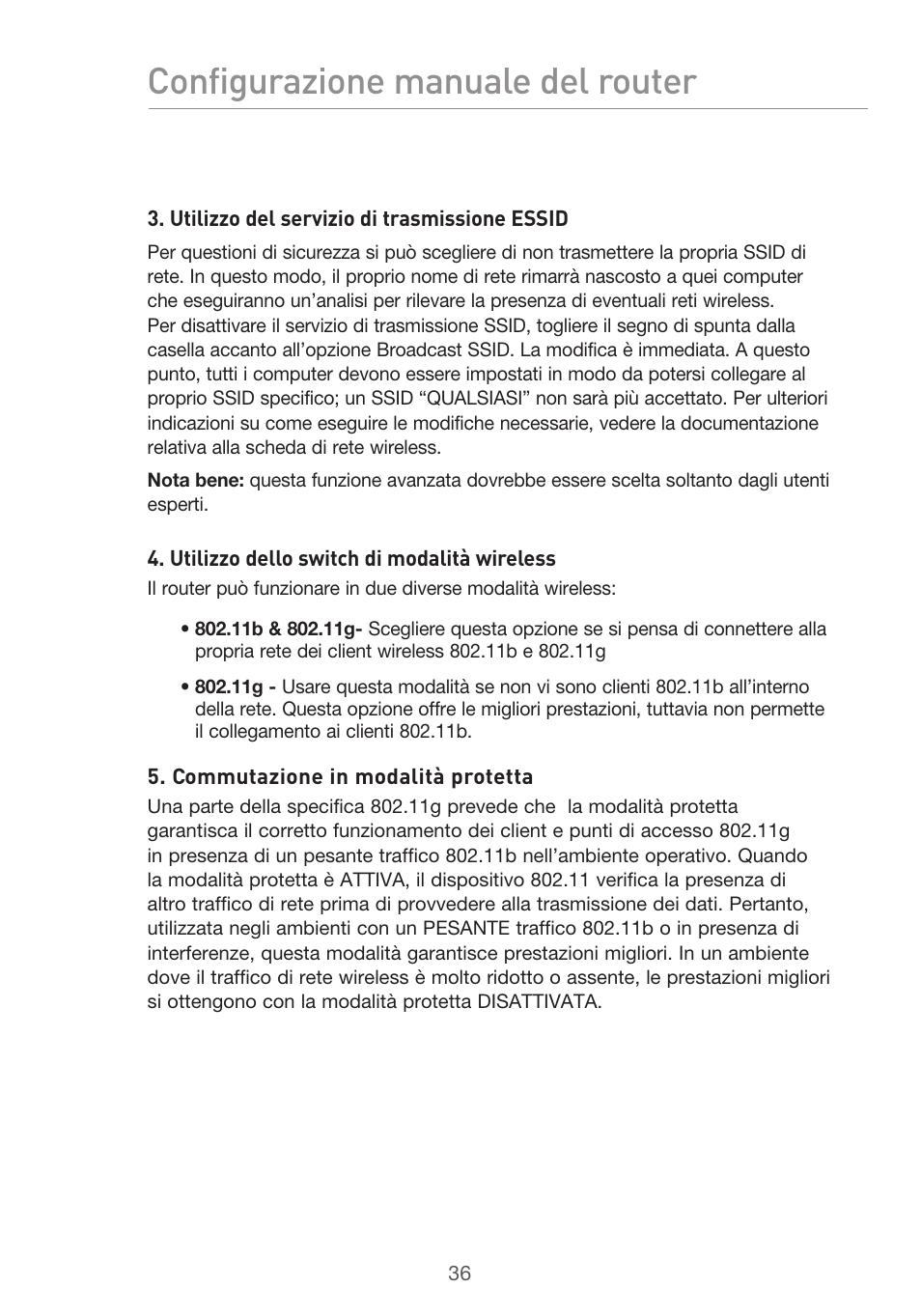 Configurazione manuale del router | Belkin F5D9630UK4A User Manual | Page 498 / 552