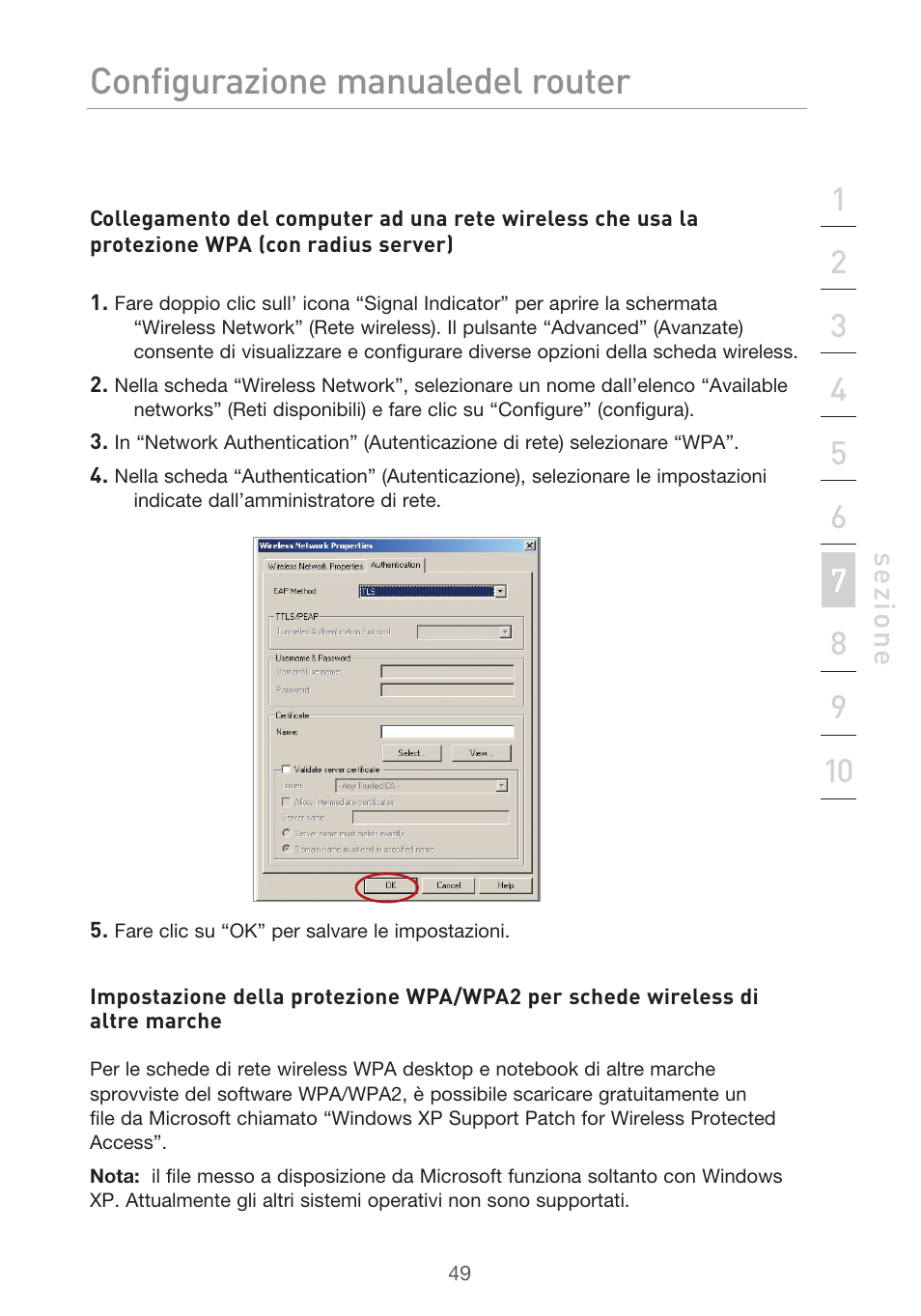 Configurazione manuale del router | Belkin F5D9630UK4A User Manual | Page 511 / 552