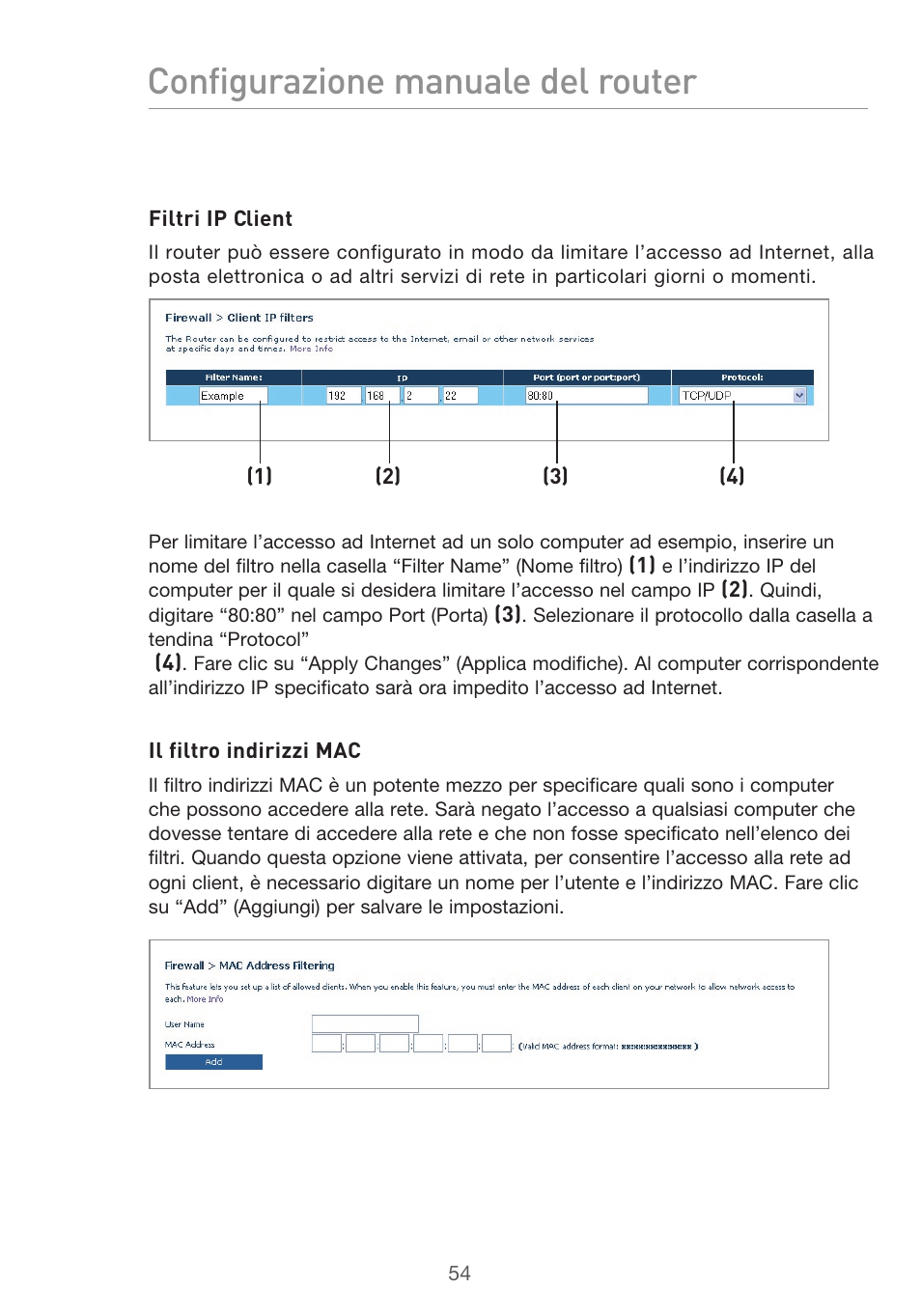 Configurazione manuale del router | Belkin F5D9630UK4A User Manual | Page 516 / 552