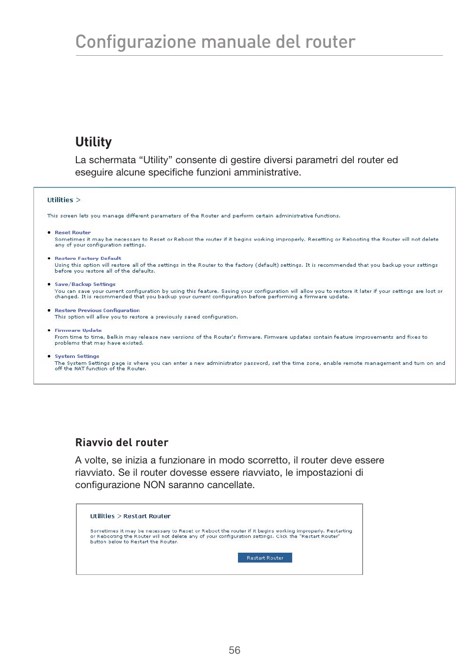 Configurazione manuale del router | Belkin F5D9630UK4A User Manual | Page 518 / 552