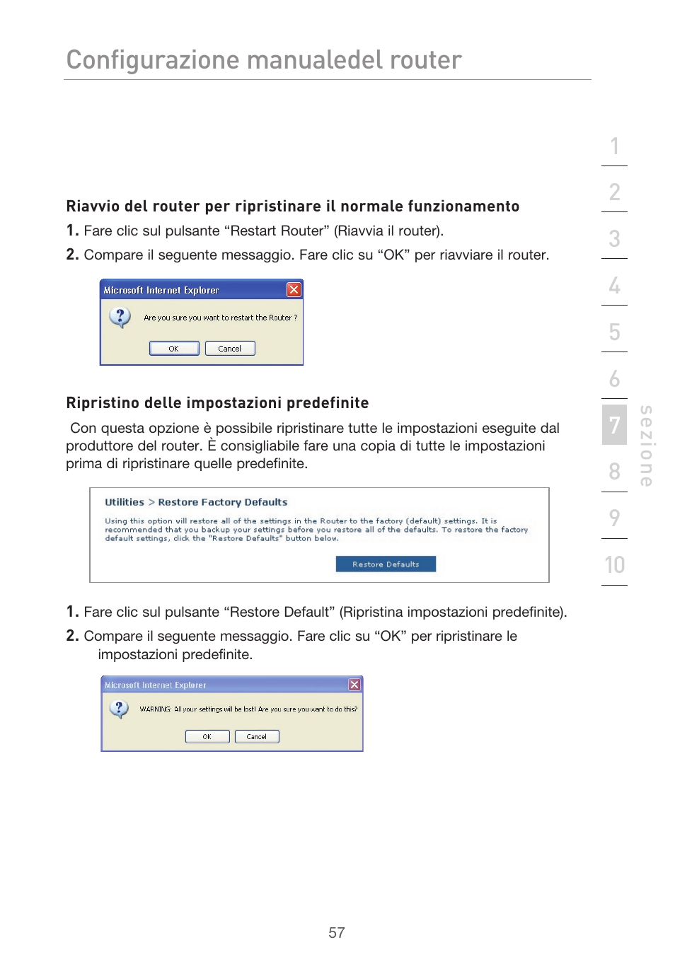 Configurazione manuale del router | Belkin F5D9630UK4A User Manual | Page 519 / 552