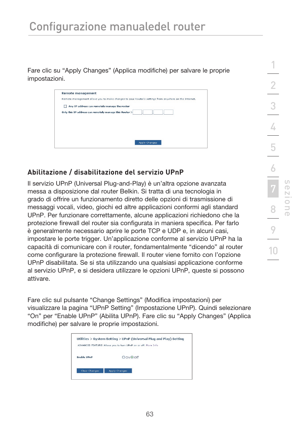 Configurazione manuale del router | Belkin F5D9630UK4A User Manual | Page 525 / 552