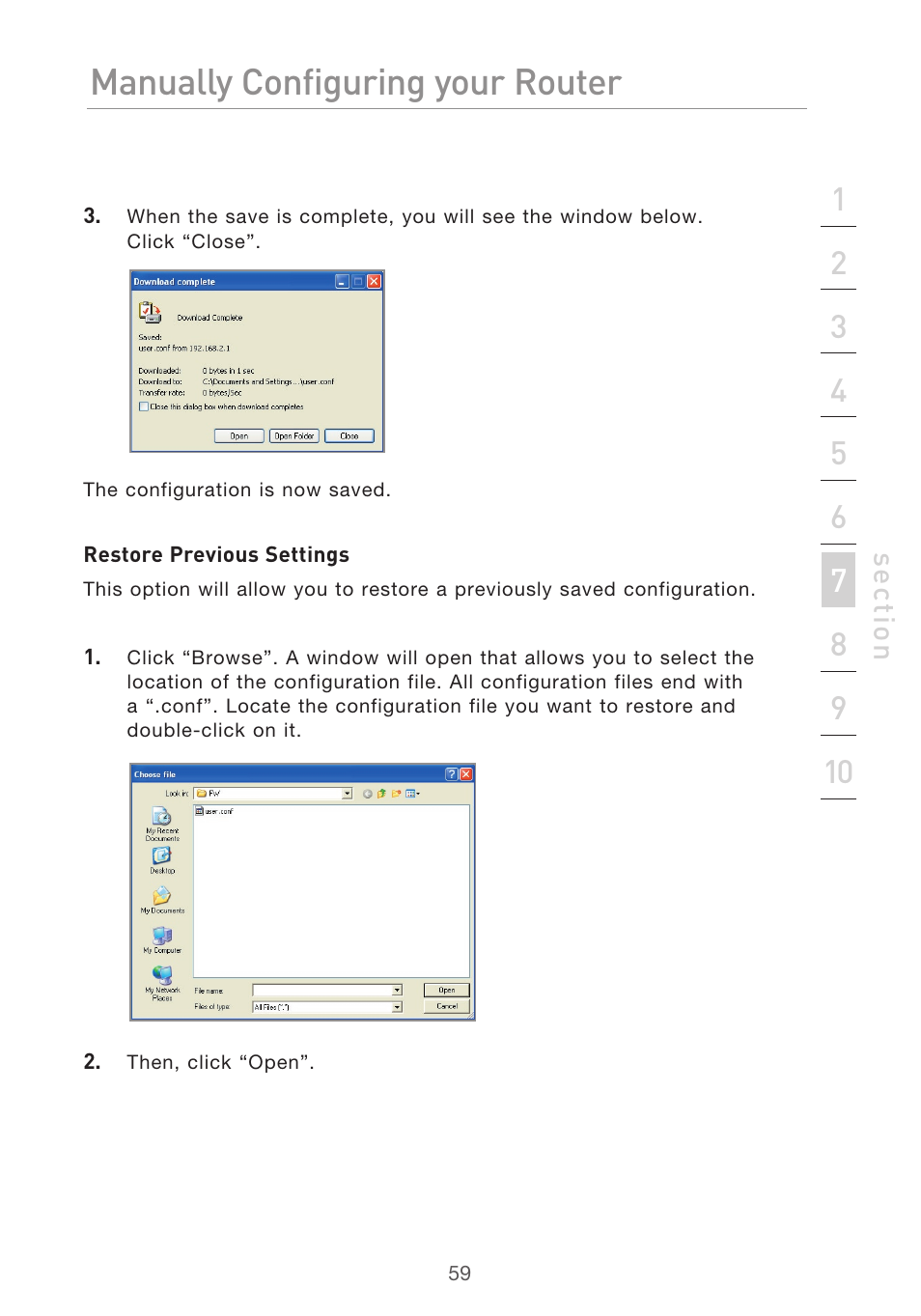 Manually configuring your router | Belkin F5D9630UK4A User Manual | Page 61 / 552