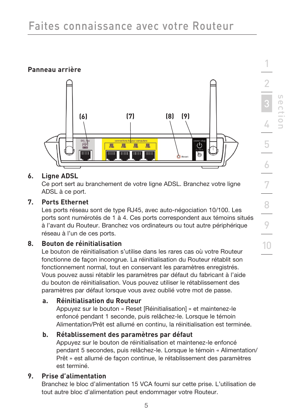 Faites connaissance avec votre routeur, Se ct io n | Belkin F5D9630UK4A User Manual | Page 99 / 552