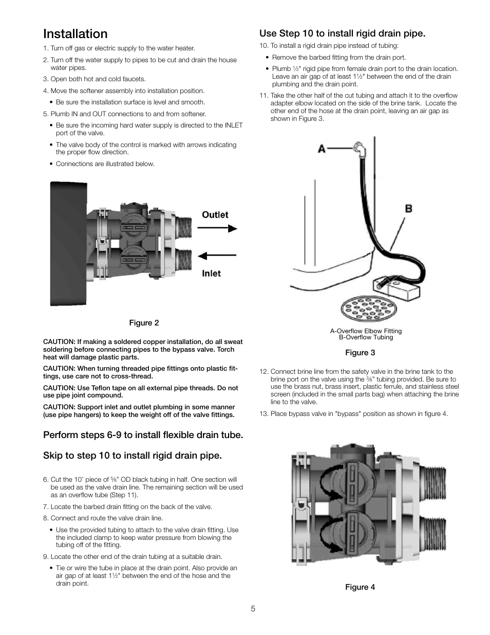 Installation, Use step 10 to install rigid drain pipe | Watts PWSPSE User Manual | Page 5 / 12