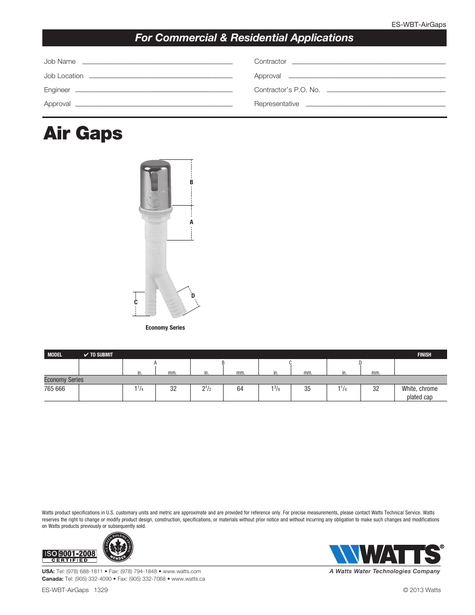 Watts 765 666 User Manual | 1 page