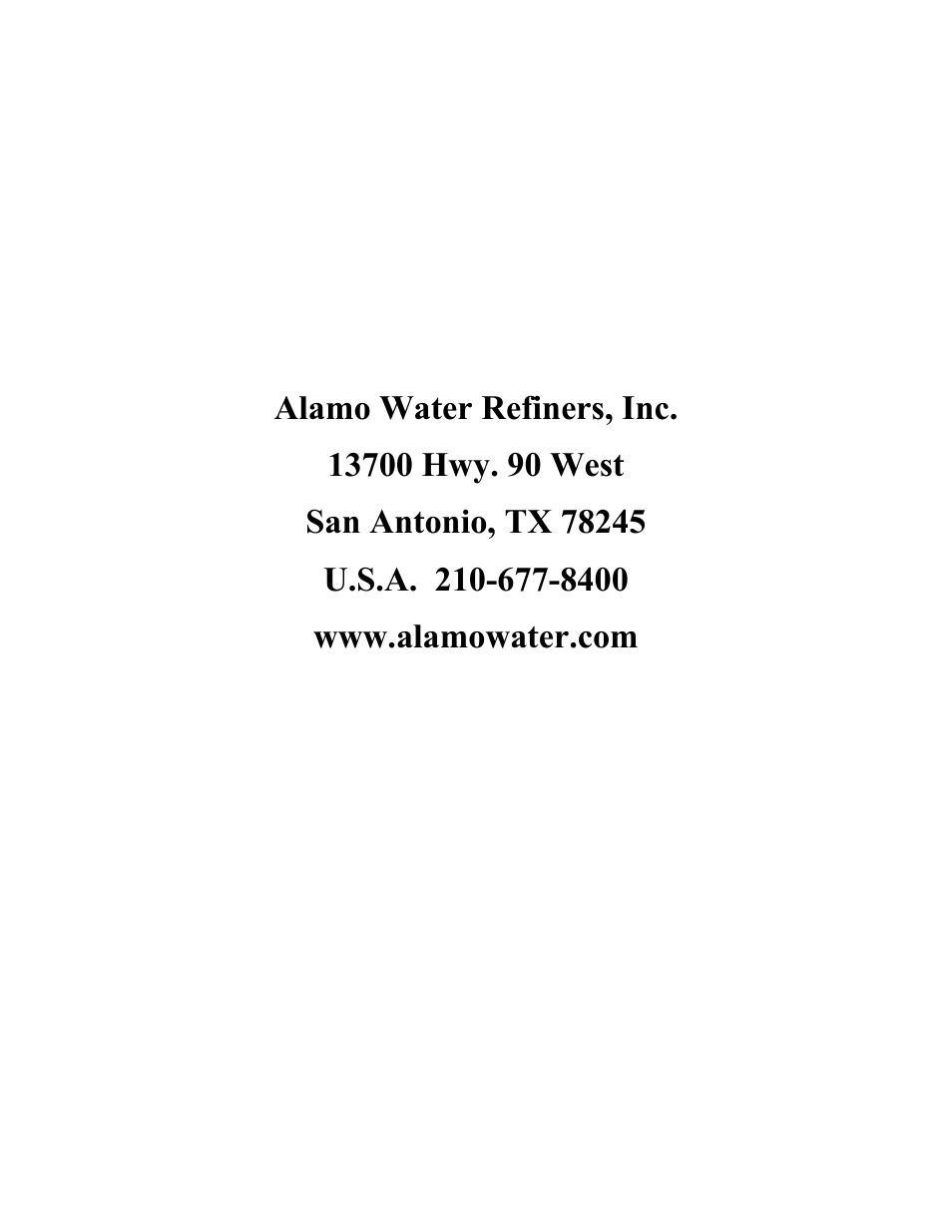 Alamo water refiners, inc | Watts R14-03-1WM User Manual | Page 2 / 19