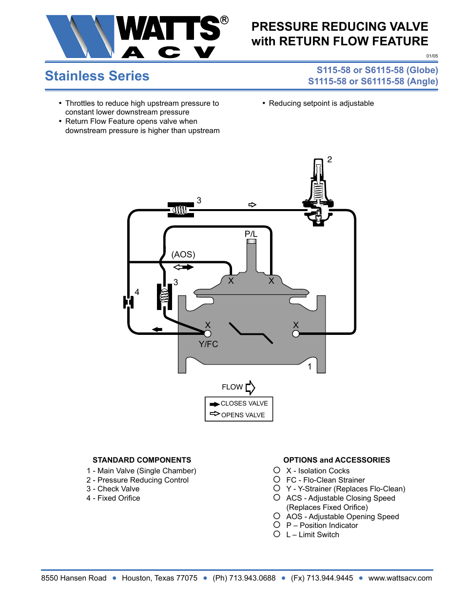 Watts S1115-58 User Manual | 1 page