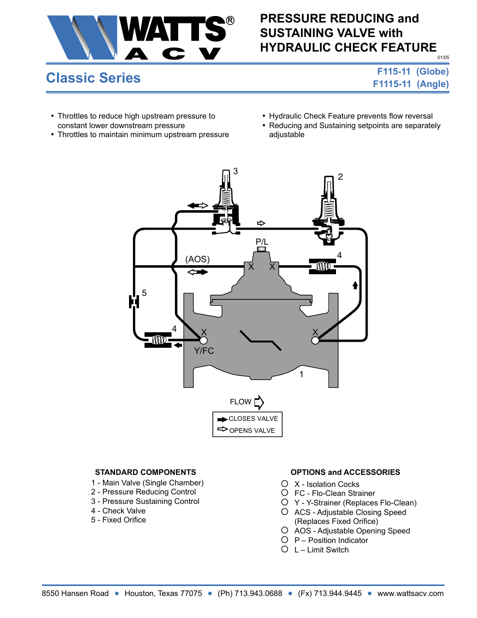 Watts F1115-11 User Manual | 1 page