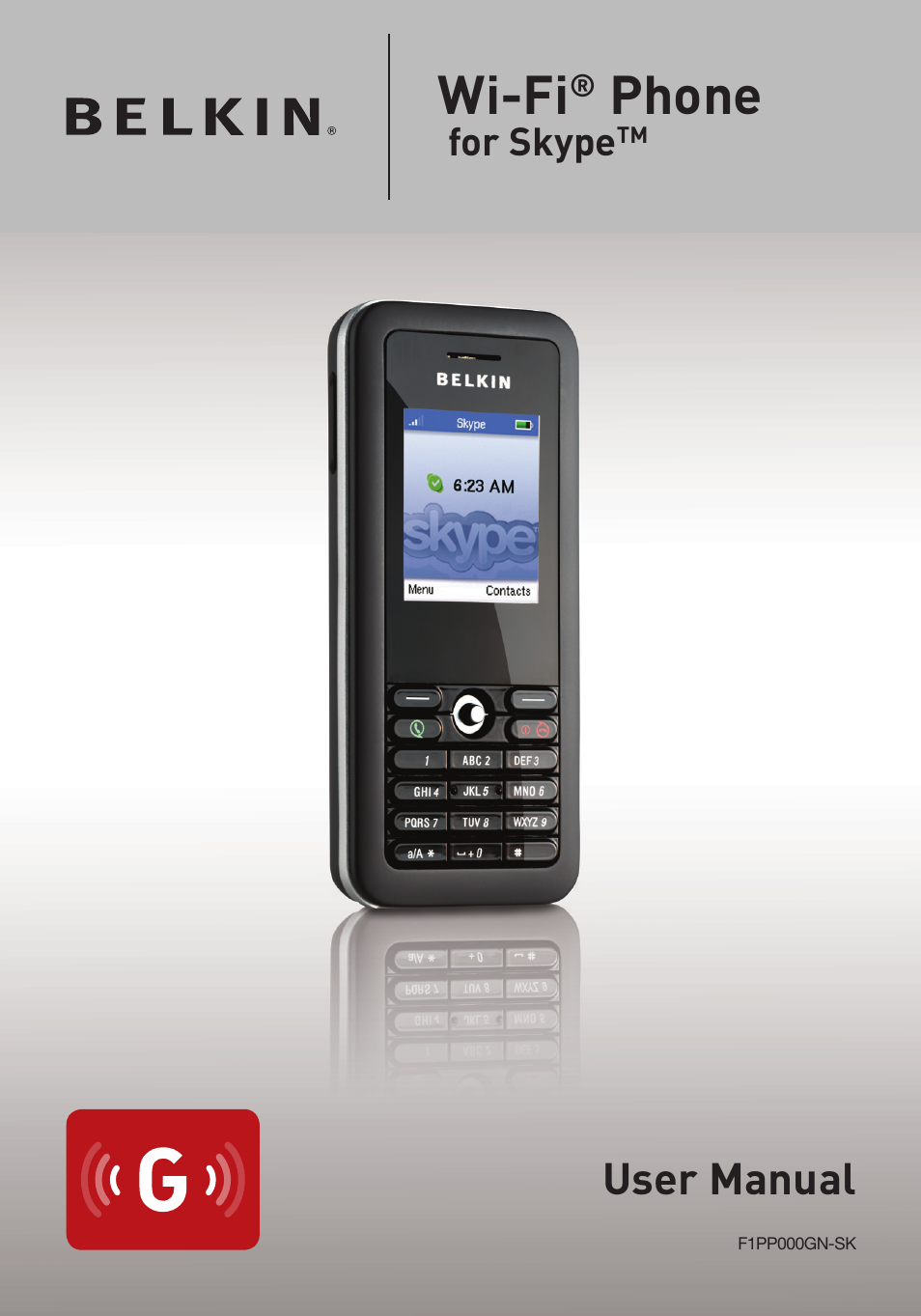 Wi-fi, Phone, User manual | Belkin Wi-Fi Phone for Skype F1PP000GN-SK User Manual | Page 2 / 50