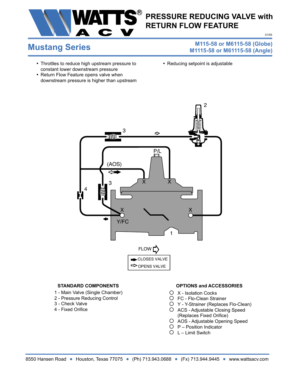 Watts M1115-58 User Manual | 1 page