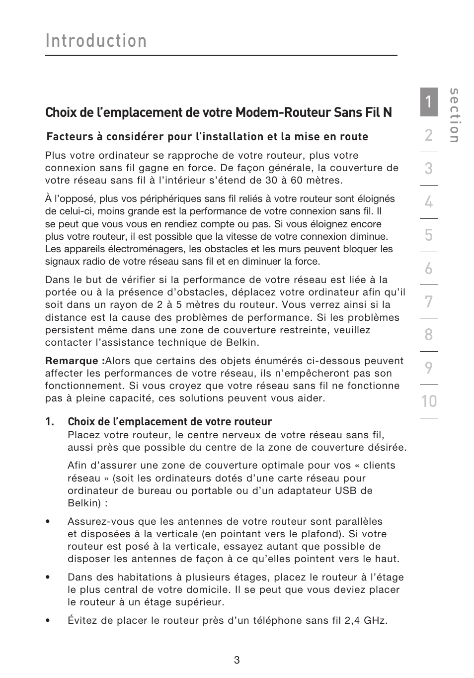 Introduction, Se ct io n | Belkin F5D8633-4 User Manual | Page 106 / 606
