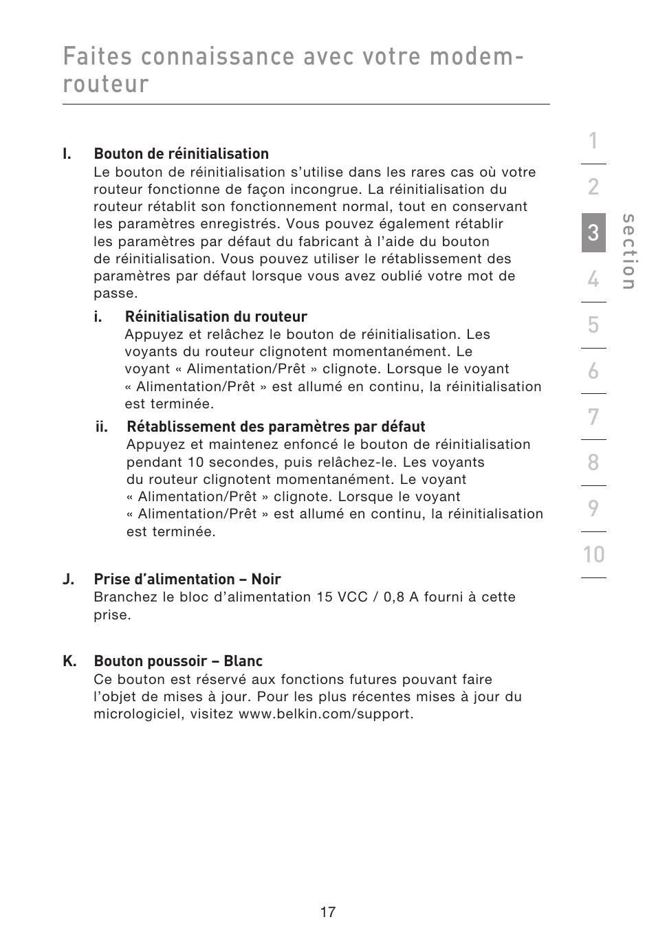 Faites connaissance avec votre modem- routeur, Se ct io n | Belkin F5D8633-4 User Manual | Page 120 / 606