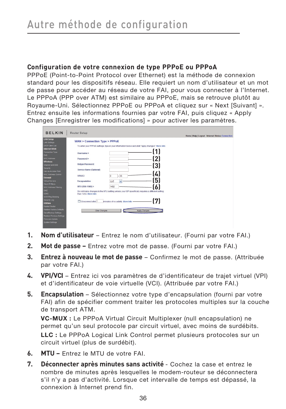 Autre méthode de configuration | Belkin F5D8633-4 User Manual | Page 139 / 606