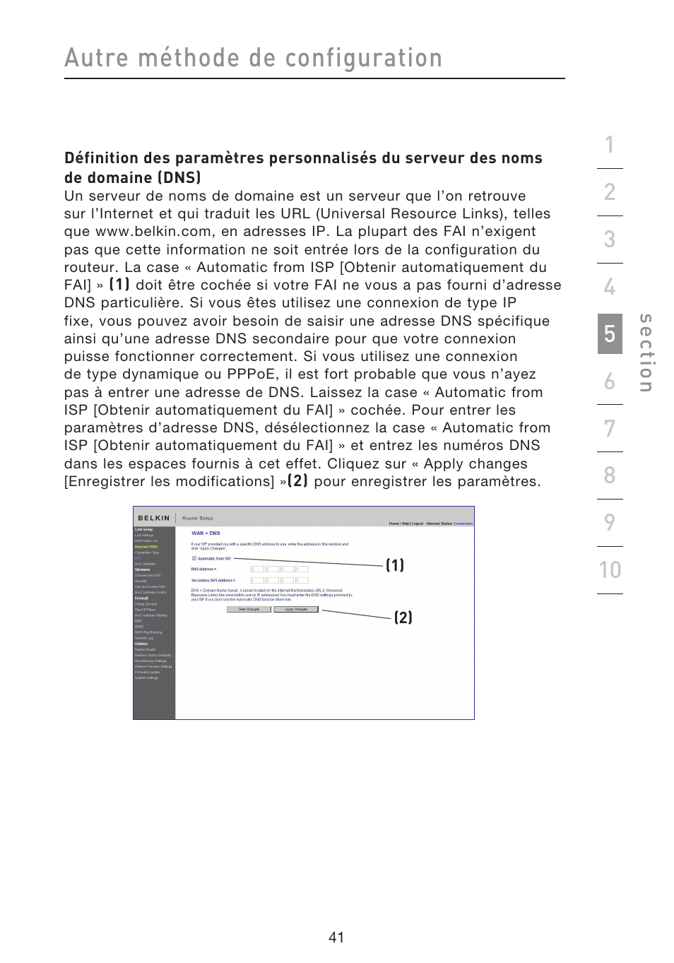Autre méthode de configuration | Belkin F5D8633-4 User Manual | Page 144 / 606