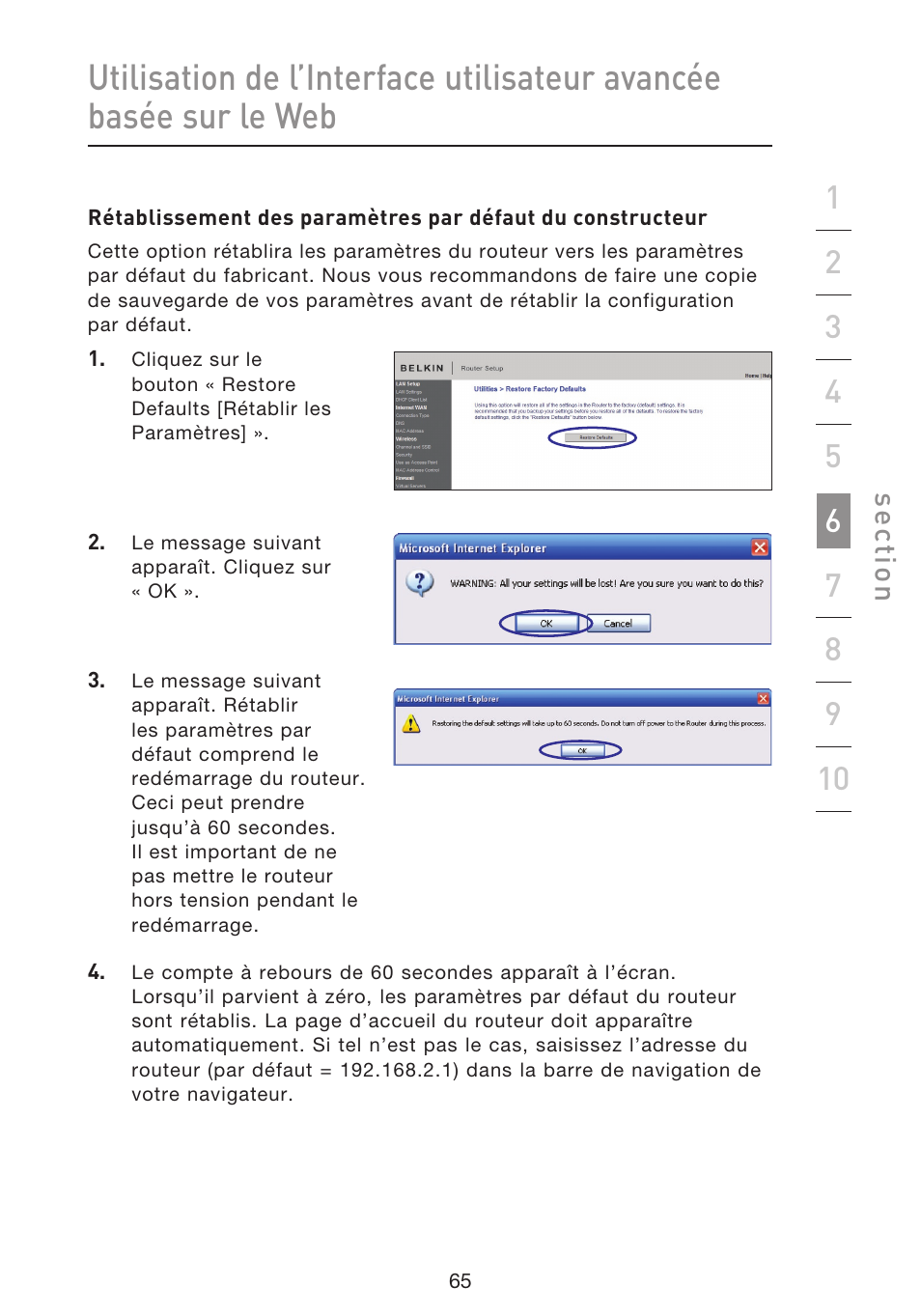 Se ct io n | Belkin F5D8633-4 User Manual | Page 168 / 606