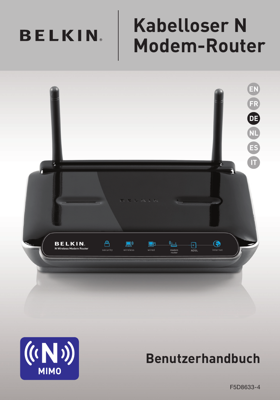 Kabelloser n modem-router, Benutzerhandbuch | Belkin F5D8633-4 User Manual | Page 203 / 606