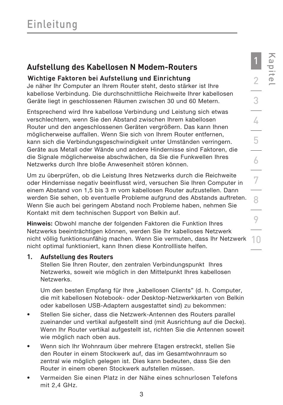 Einleitung, Kap ite l | Belkin F5D8633-4 User Manual | Page 207 / 606